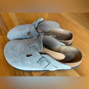 Birkenstock Boston Soft Footbed Suede Clogs Narrow Sz 37 (6/6.5)